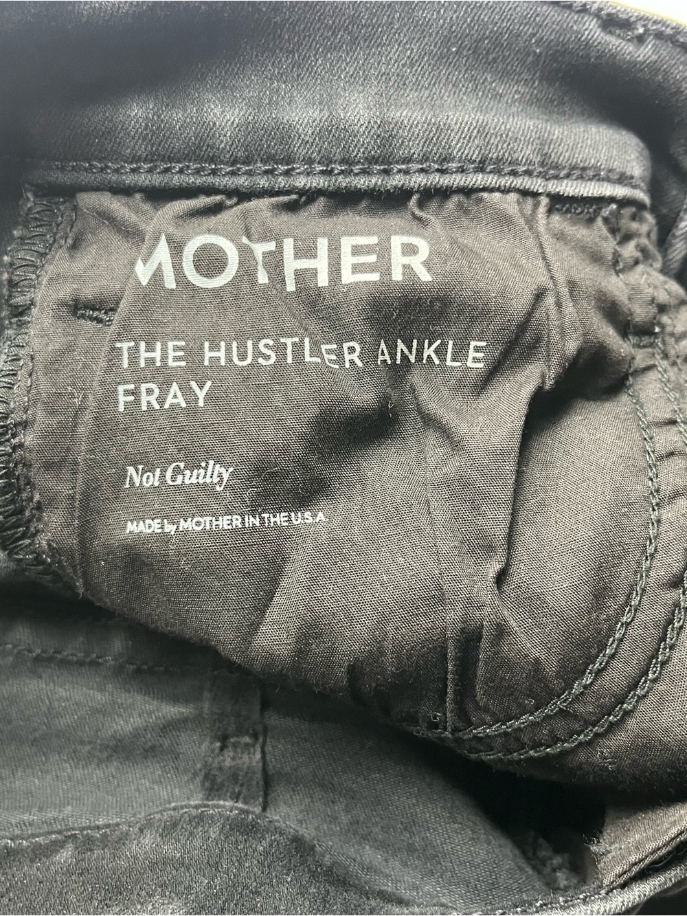 Mother The Hustler Ankle Fray Women's 28 Black Not Guilty Bootcut Denim Jean - Picture 3 of 15